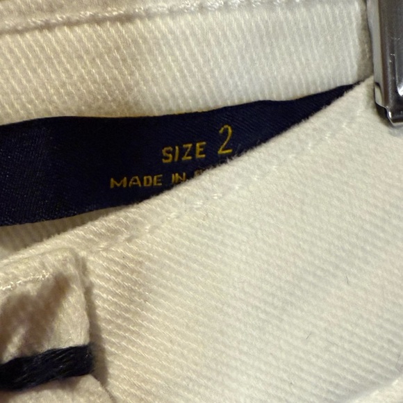 Piombo Women’s size 2 White Flare Long Jeans, 31” inseam - Picture 3 of 5